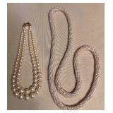 WST176 Two Faux Pearl Necklaces 