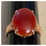 WST185 14K Gold Jade Ring