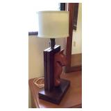 KDT031 Vintage Wooden Horse Table Lamp