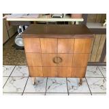 KDT095 Vintage Wooden Sewing Machine Cabinet & Sewing Machine