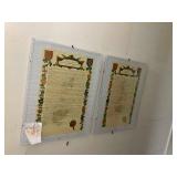 KDT108 Framed Weller & Barlow Surname Certificates