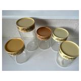KDT151- Vintage Glass Pyrex Canisters