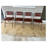 KDT154 Set Of (4) Vintage Foldable Chairs