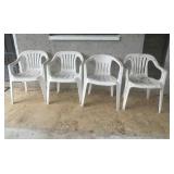 KDT202- White Plastic Stacking Outdoor Chairs