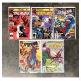 ICT011 - FIVE COPPER AGE SPIDER-MAN COMIC BOOKS