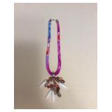 ICT433 Myrna Lee Chang Shell Pendant On Cord Necklace (#1)