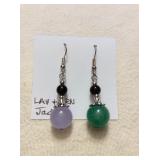 ICT485 Myrna Lee Chang Jade Earrings 
