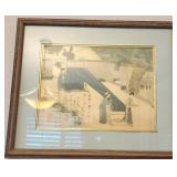 MKM008 Vintage Framed Japanese Block Print Weave Me A Memory