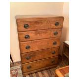 MKM012 Tall Wooden 5-Drawer Dresser