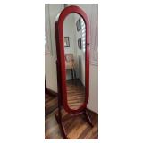 MKM057 - Oval Swivel Mirror With Compartment 