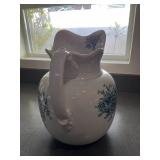 MKM074 - Large Vintage Buffalo China - Water Pitcher Chrysanthemum Pattern