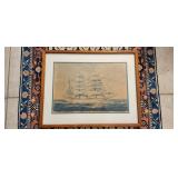 MKM089 Koa Wood Framed USCGA