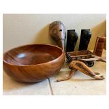 MKM090- Wooden Bowl & Wooden Decor