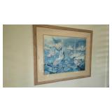 MKM094 - Framed Art Floral Scene