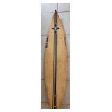 MKM104 Vintage 6-Foot Ricky Carroll Tri-Fin Surfboard Signed
