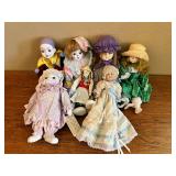 MKM144- Vintage Collectible Porcelain & Cloth Dolls