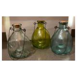 MKM149 - Collectible Vintage Colored Glass Trio