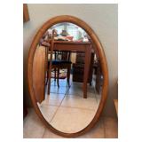 MKM166- Oval Wooden Framed Mirror