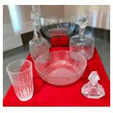 MKM192 - More Collectible Vintage Crystal & Glass Pieces - Liquor, Perfume & More