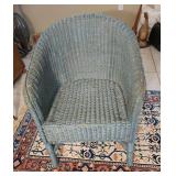 MKM197 Green Wicker Chair