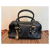 MKM239- Dooney Bourke Black Pebbled Leather Bag