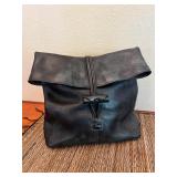 MKM240- Dooney Bourke Black Leather Toogle Bag