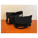 MKM256- Pair Of “The Saks” Black Crochet Bags