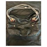 MKM265 B. Makowsky Black Leather Bag