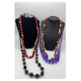 MKM414-Set Of 4ea Designer Beaded Necklaces