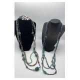 MKM415-6ea Fantastic Beaded Mineral Necklaces