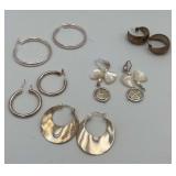 MKM425-5 Prs Of Sterling Silver Earrings 