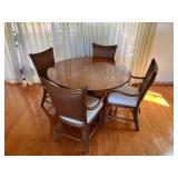 KDE016- Lexington Round Wooden Pedestal Table & Chairs