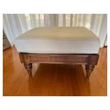 KDE033- Wooden Frame Beige Ottoman 