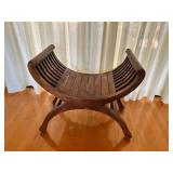 KDE034- Vintage Wooden Scooped Accent Chair