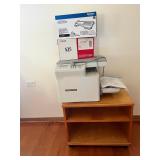 KDE061- Canon Printer And (3) Tier Wooden Roller Shelf