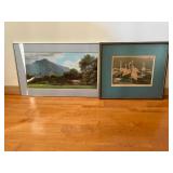 KDE072- (2) Glass Framed Artwork