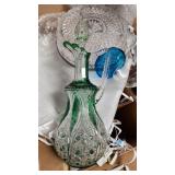 KDE111 - Vintage Green/Clear Decanter And More