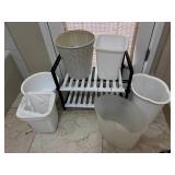 KDE167- Plastic Rack & Plastic Waste Bins Lot