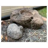 KDE191- Garden Stone Planter With Decorative Garden Stone