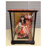 MMT002 Japanese Doll In Glass Case #2