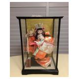 MMT004 Japanese Doll In Glass Case #4