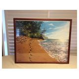 MMT076 Large Koa Framed Seascape Picture