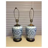MMT108 Pair Of Oriental Ginger Jar Lamps