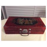 MMT120 Antique? Hand Painted Chinese Chess Board