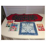 MMT145 Hawaiian Quilt Pillow Cover, Table Runner & Books