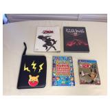 MMT156 Pokémon Handbook & Binder, PS4 2K18 Video Game, Zelda Guide Book & Halo Wars 2 Guide Book