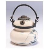WAC017 Antique Incense/Opium Burner - Blue & White Glazed Ceramic 