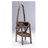 WAC026 Antique Chinese Bamboo Oil Lamp 