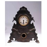 WAC071 19th Century Victorian Cast Iron Mantle/Shelf Clock 