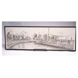 WAC104 Framed "Honolulu" Ink Etching by Speed 